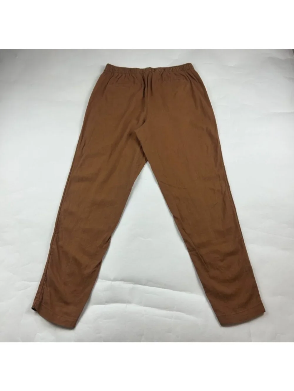 TALL Old Navy Sisal Brown Linen Blend High Rise Slim Leg Ankle Pant MT